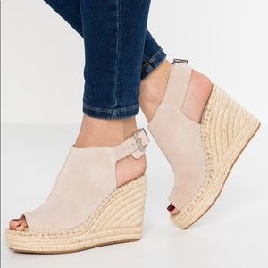 Kenneth Cole Espadrille Peep-Toe Wedges